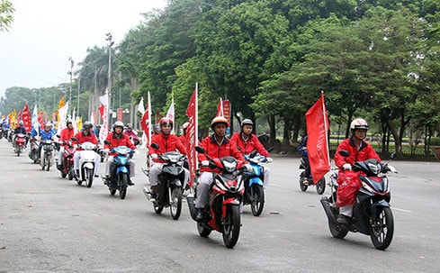 Lễ diễu hành sau buổi phát động (Nguồn: TTXVN)