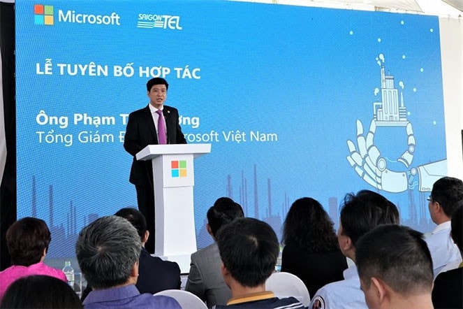 Tổng Giám đốc Microsoft Việt Nam Phạm Thế Trường phát biểu