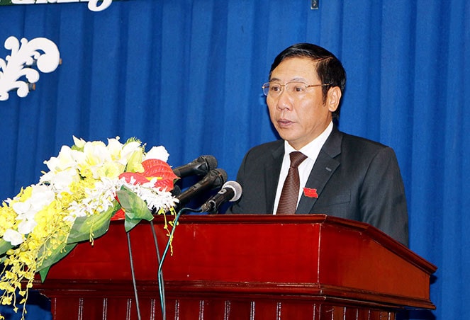 Phó Bí thư Thường trực Tỉnh ủy, Chủ tịch HĐND tỉnh Phạm Sỹ Lợi phát biểu khai mạc