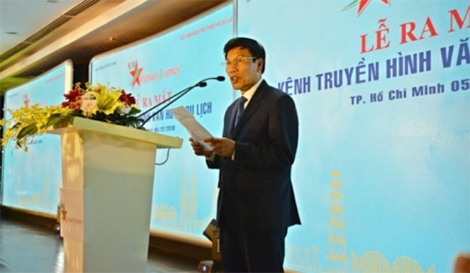 Uỷ viên Trung ương Đảng, Bộ trưởng Bộ Văn hoá Thể thao và Du lịch Nguyễn Ngọc Thiện phát biểu tại buổi ra mắt
