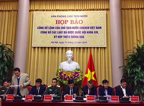 Họp báo công bố Lệnh của Chủ tịch Nước về 9 luật vừa được Quốc hội thông qua ảnh 1