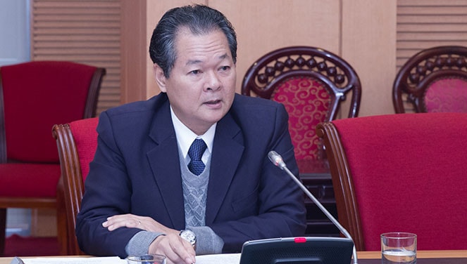 Phó Chủ nhiệm Ủy ban Pháp luật Trương Minh Hoàng phát biểu tại Tọa đàm Ảnh: Duy Thông