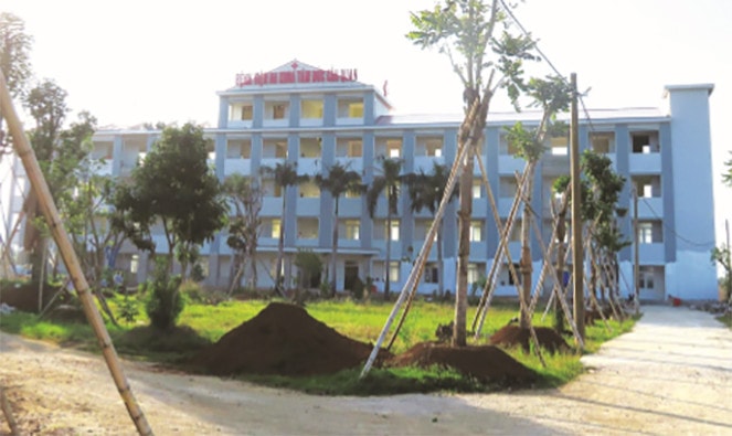 Khuôn viên Khoa Phục hồi chức năng (mới) của bệnh viện đang được hoàn thành