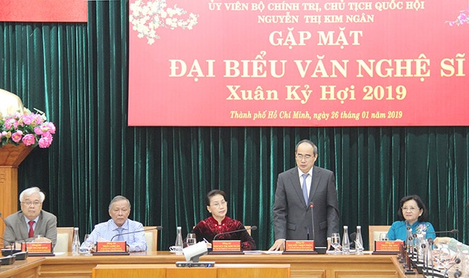 Bí thư Thành uỷ Thành phố Hồ Chí Minh Nguyễn Thiện Nhân: “Văn nghệ sĩ phải có nhiều đóng góp cho đất nước”