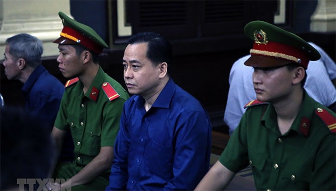 Bị cáo Phan Văn Anh Vũ (tức Vũ 'nhôm') tại phiên tòa ngày 30.11.2018. (Ảnh nguồn: TTXVN)