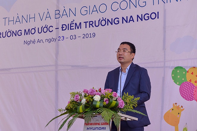 Ông Lê Ngọc Đức - Tổng Giám đốc Tập đoàn Thành Công - Hyundai Thành Công phát biểu