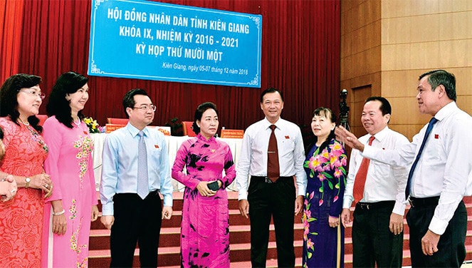 Các đại biểu tham dự Kỳ họp thứ 11, HĐND tỉnh Kiên Giang Khóa IX
