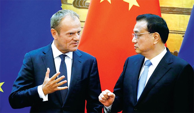 Thủ tướng Trung Quốc Lý Khắc Cường và Chủ tịch EC Donald Tusk