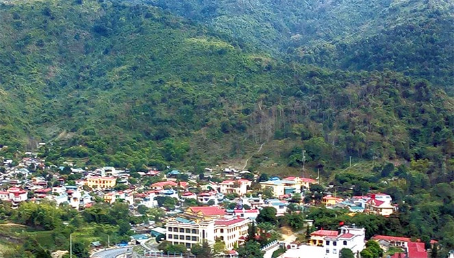 Một góc thị trấn Mường Chà