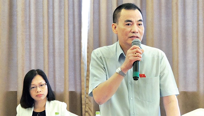 Phó Chủ nhiệm Ủy ban Khoa học, Công nghệ và Môi trường Trần Văn Minh phát biểu tại Phiên họp toàn thể lần thứ 9 của Ủy ban Khoa học, Công nghệ và Môi trường Ảnh Hà An