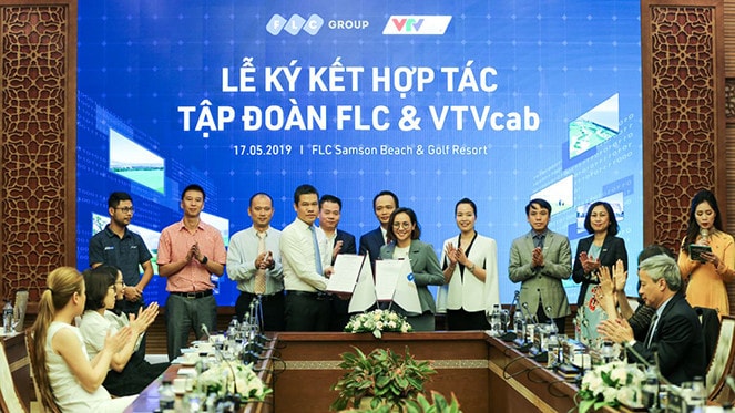 Lễ ký kết thỏa thuận hợp tác chiến lược giữa Tập đoàn FLC và VTVcab diễn ra tại FLC Sầm Sơn
