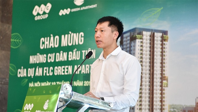 Đại diện chủ đầu tư - ông Nguyễn Thiện Phú phát biểu tại sự kiện