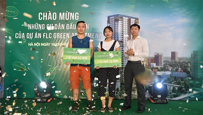 Khách hàng được tặng 2 chỉ vàng khi đặt mua căn hộ FLC Green Apartment ngay trong ngày bàn giao căn hộ