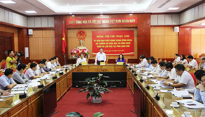 Bộ trưởng Bộ Khoa học và Công nghệ Chu Ngọc Anh: Hoạt động khoa học và công nghệ trên địa bàn tỉnh đem lại nhiều kết quả thiết thực phục vụ cho phát triển KT-XH