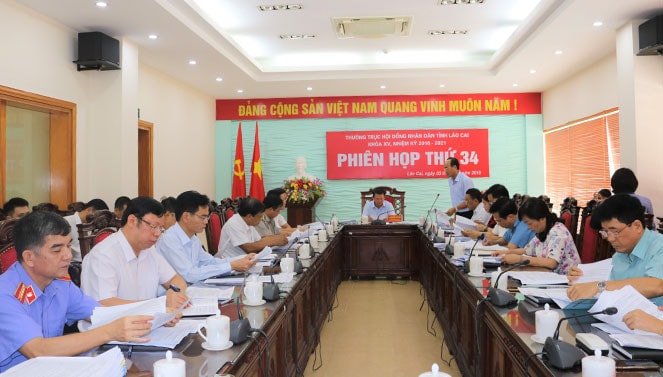 Một phiên họp của Thường trực HĐND tỉnh Lào Cai