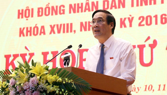 Bí thư Tỉnh ủy, Chủ tịch HĐND tỉnh Phú Thọ Bùi Minh Châu phát biểu khai mạc Kỳ họp