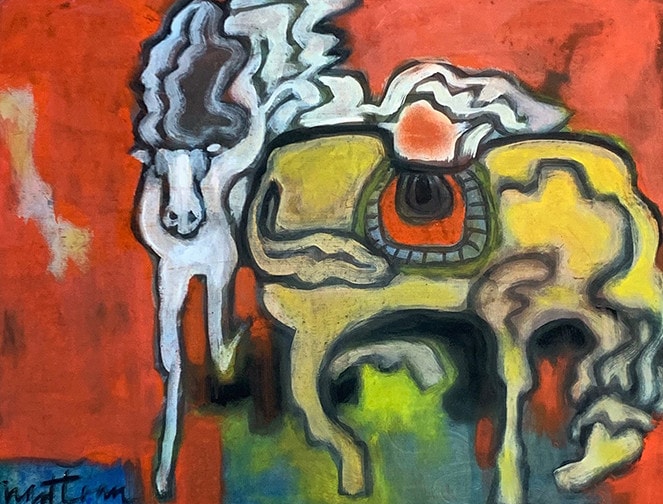 Tác phẩm “Đôi bạn”, lụa, 1980