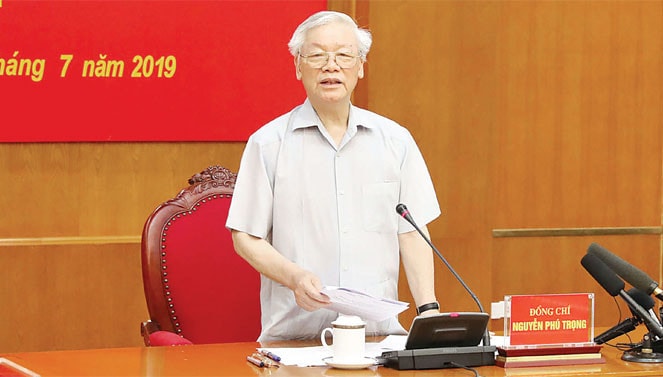 Tổng Bí thư, Chủ tịch Nước Nguyễn Phú Trọng phát biểu tại phiên họp Ảnh: Trí Dũng