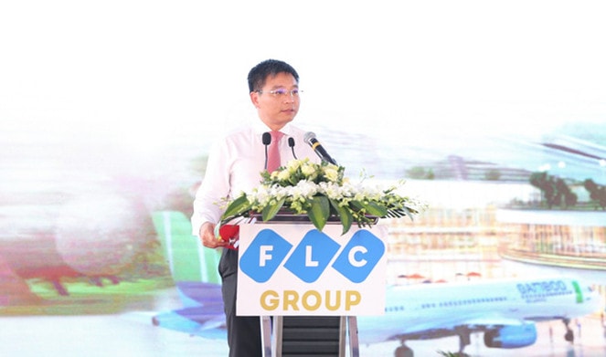 Chủ tịch UBND tỉnh Quảng Ninh Nguyễn Văn Thắng phát biểu tại lễ khởi công