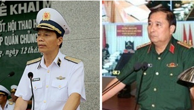 Phó Tổng Tham mưu trưởng Quân đội nhân dân Việt Nam Nguyễn Trọng Bình và Phùng Sĩ Tấn