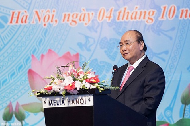 Thủ tướng Nguyễn Xuân Phúc phát biểu tại Hội nghị - Ảnh: VGP/Quang Hiếu