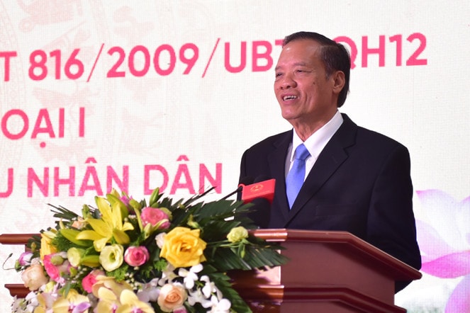 Nguyên Chủ nhiệm Văn phòng Quốc hội Trần Đình Đàn phát biểu Ảnh: Quang Khánh