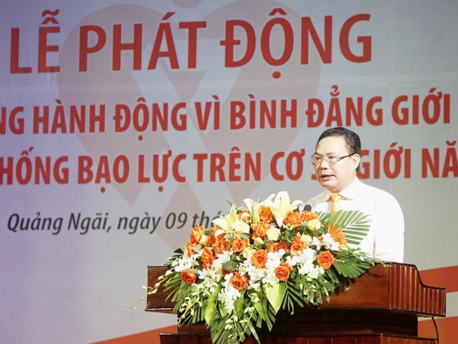 Thứ trưởng Bộ Lao động, Thương binh và Xã hội Lê Văn Thanh phát biểu