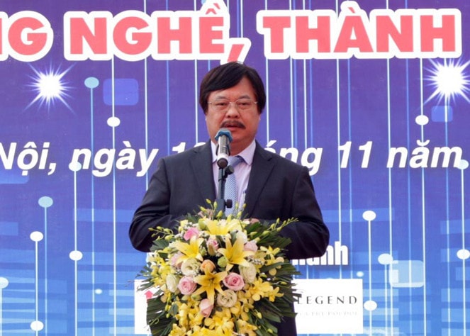 Tổng cục trưởng Tổng cục Giáo dục Nghề nghiệp Nguyễn Hồng Minh phát biểu