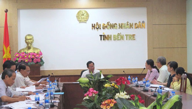 Thường trực HĐND tỉnh Bến Tre họp phiên thường kỳ tháng 10.2019 Ảnh: Minh Triết