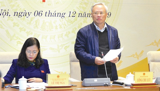 Phó Chủ tịch Quốc hội Uông Chu Lưu phát biểu tại cuộc làm việc về phòng, chống xâm hại trẻ em Ảnh: Hoàng Ngọc