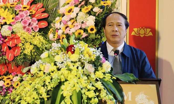 Ủy viên Trung ương Đảng, Bí thư Thành ủy, Chủ tịch HĐND thành phố Lê Văn Thành phát biểu tại hội nghị