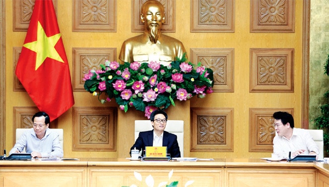 Phó Thủ tướng Vũ Đức Đam chủ trì cuộc họp Ban Chỉ đạo Trung ương thực hiện Chương trình mục tiêu quốc gia giảm nghèo bền vững Ảnh: VGP