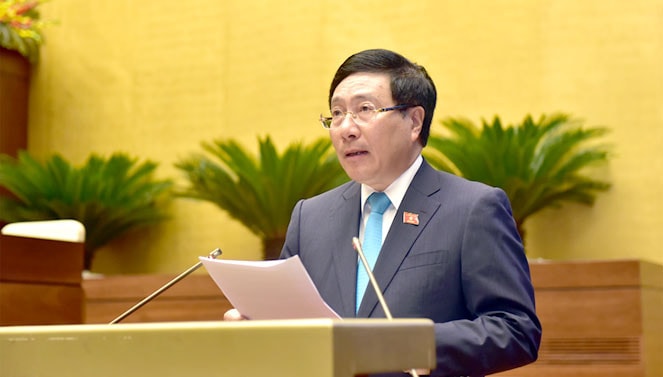 Phó Thủ tướng, Bộ trưởng Bộ Ngoại giao Phạm Bình Minh phát biểu