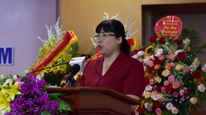 Vụ trưởng Vụ Tổ chức - Cán bộ, Văn phòng Quốc hội Trịnh Giáng Hương phát biểu tại Lễ công bố Ảnh: Quang Khánh