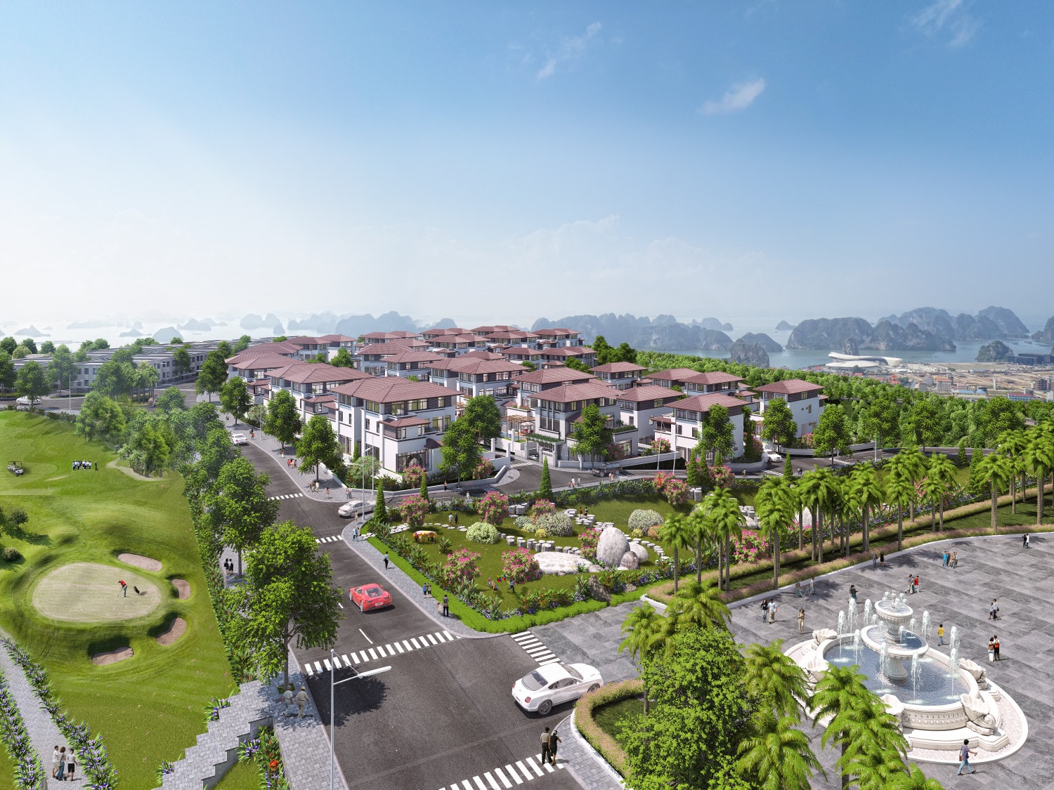 Biệt thự đỉnh đồi với tầm nhìn hướng vịnh và sân golf