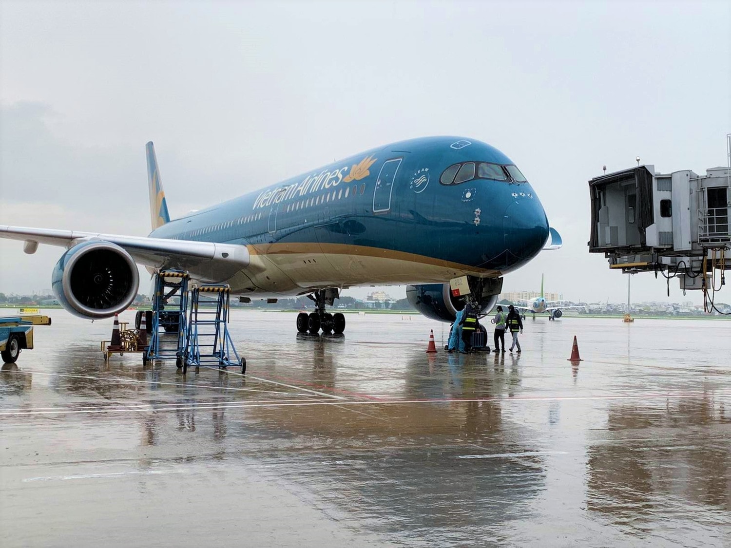  Vietnam Airlines huy động máy bay Airbus A350- một trong những dòng máy bay lớn nhất, hiện đại nhất thực hiện nhiệm vụ này