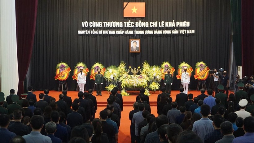Lễ truy điệu nguyên Tổng Bí thư Lê Khả Phiêu được tổ chức tại Trung tâm Hội nghị 25B, TP Thanh Hóa