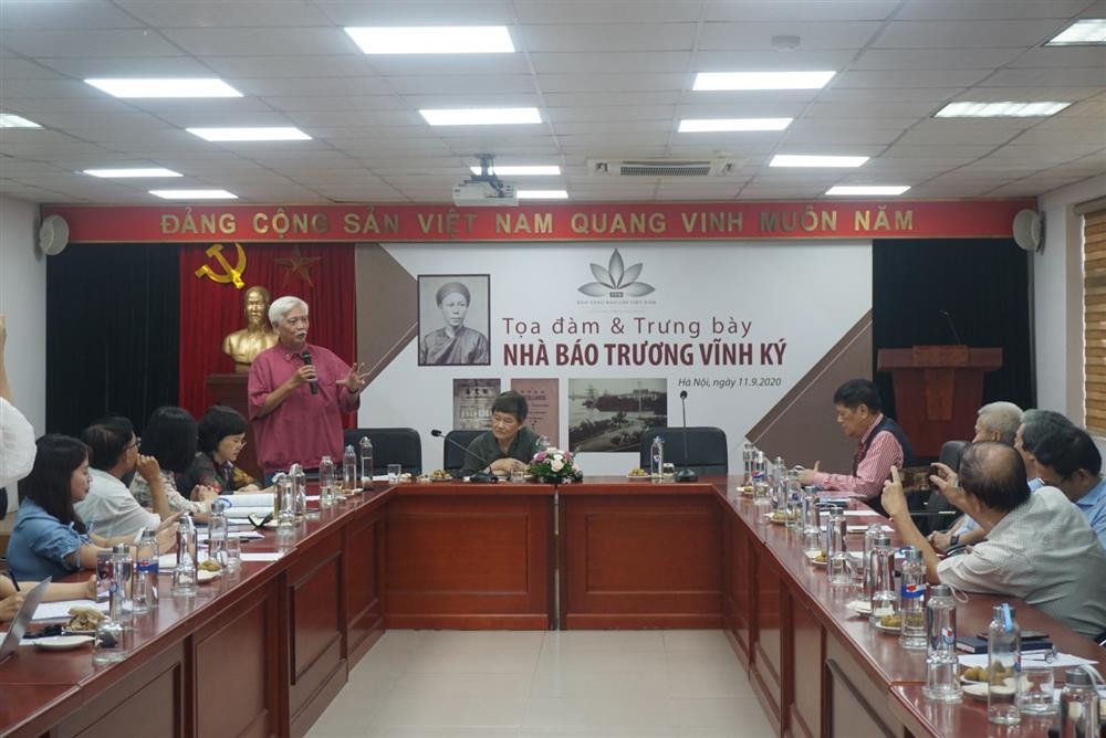 Tọa đàm nhân trưng bày chuyên đề “Nhà báo Trương Vĩnh Ký” do Bảo tàng Báo chí Việt Nam tổ chức - Ảnh: Thái Minh Tọa đàm - Trưng bày chuyên đề “Nhà báo Trương Vĩnh Ký” do Bảo tàng Báo chí Việt Nam tổ chức