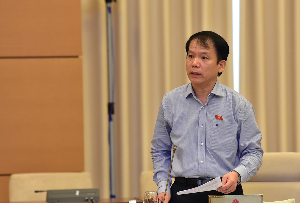 Chủ nhiệm Ủy ban Pháp luật Hoàng Thanh Tùng phát biểu