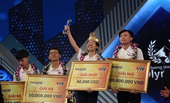 Thí sinh Nguyễn Thị Thu Hằng vô địch Đường lên đỉnh Olympia 2020