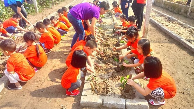 Mô hình nông trại giáo dục Vietvillage trên địa bàn xã Hồng Vân, huyện Thường Tín, Hà Nội. Ảnh: Tường Vy