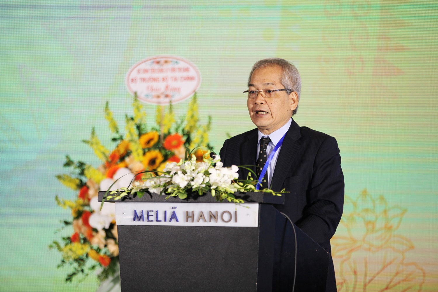 Chủ tịch Hội Kiểm toán viên hành nghề Việt Nam Phạm Sỹ Danh phát biểu tại Lễ kỷ niệm Ảnh: Hồ Long