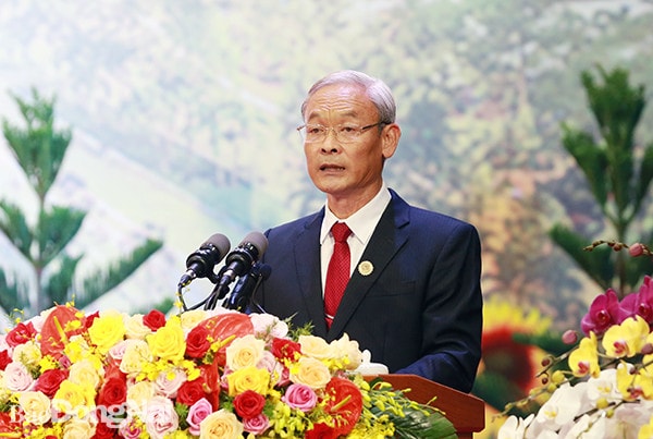 Bí thư Tỉnh ủy Đồng Nai Nguyễn Phú Cường phát biểu khai mạc đại hội