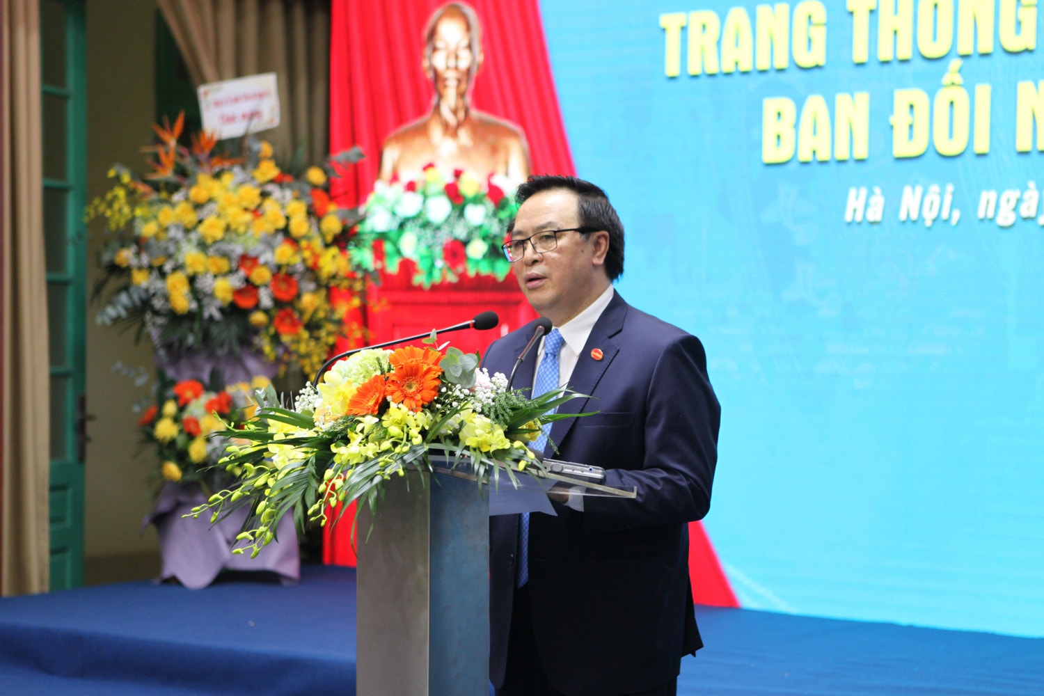 Trưởng Ban Đối ngoại Trung ương Hoàng Bình Quân phát biểu tại buổi lễ