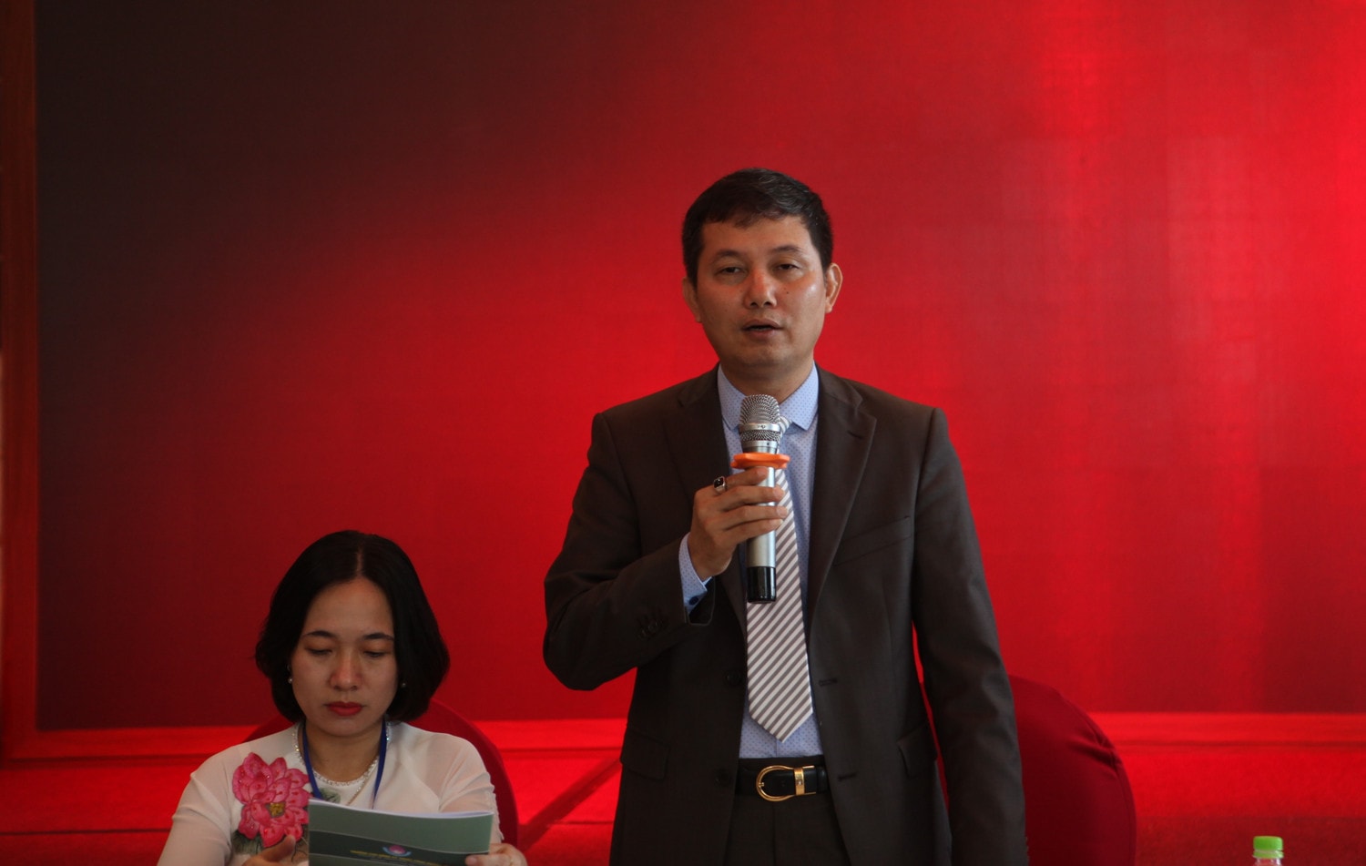Hiệu trưởng Trường Cao đẳng Kỹ thuật Công nghiệp TS. Đặng Thanh Thủy phát biểu tại Hội thảo