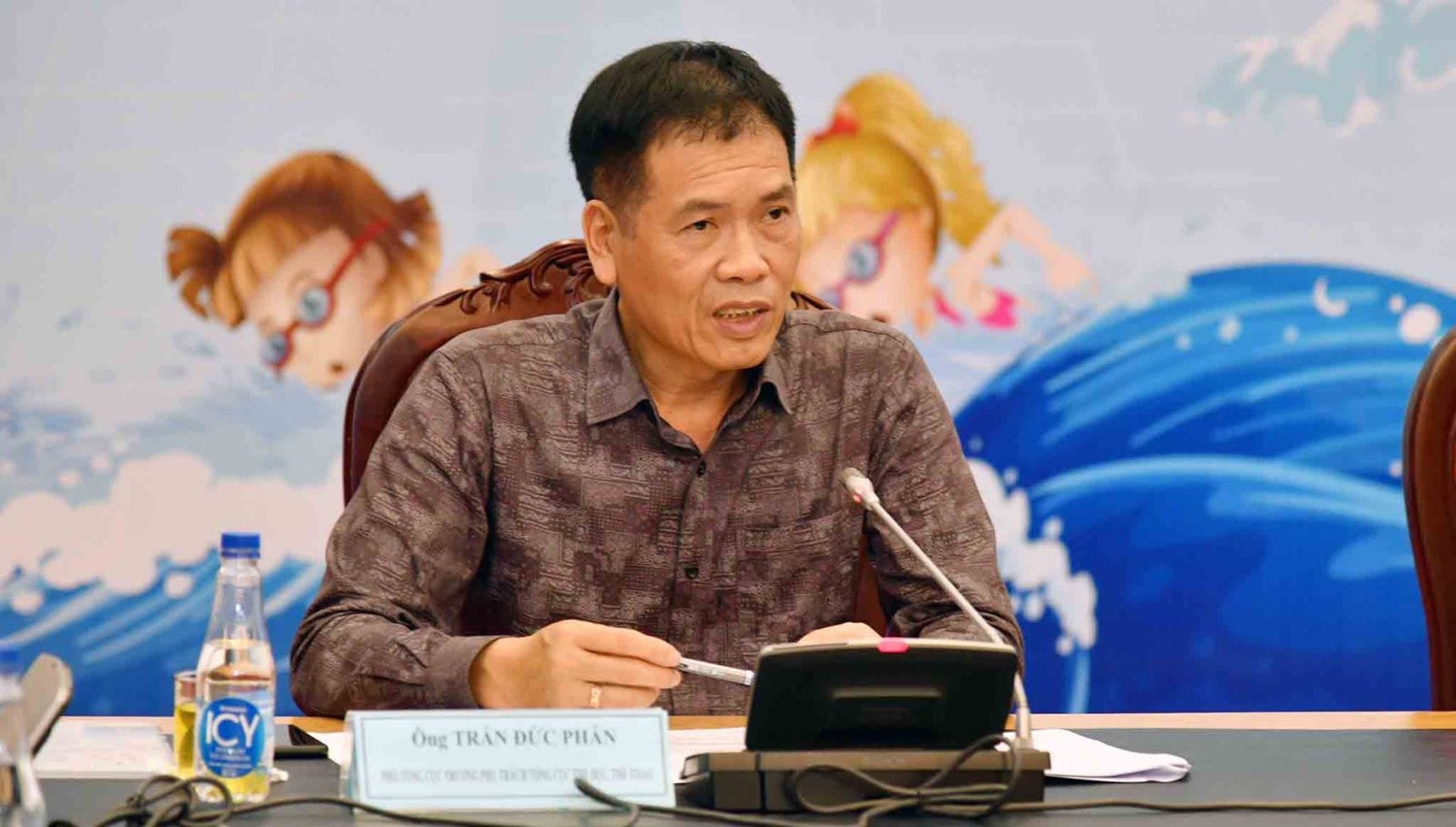 Phó tổng cục trưởng phụ trách Tổng cục Thể dục, Thể thao Trần Đức Phấn chia sẻ tại tọa đàm