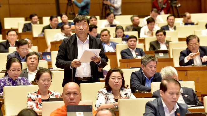 ĐBQH Thạch Phước Bình - Trà Vinh phát biểu Ảnh: Lâm Hiển
