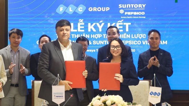 Lễ ký kết thỏa thuận hợp tác chiến lược giữa Tập đoàn FLC và Suntory PepsiCo Vietnam