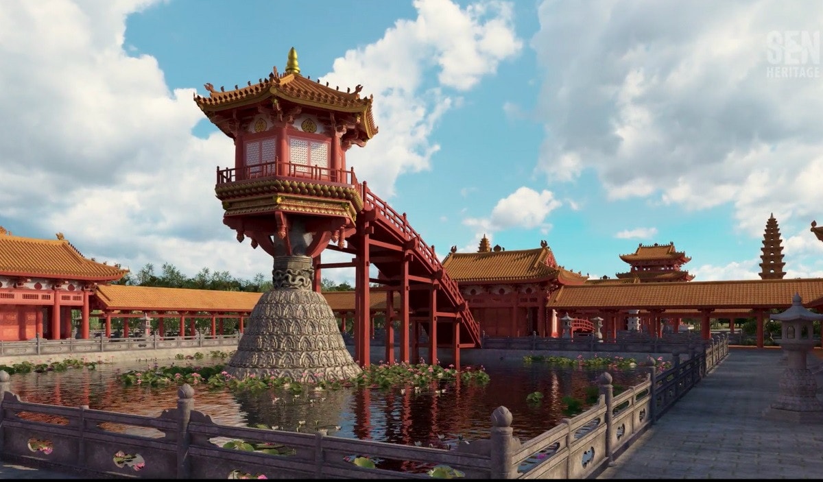 	Bản phục dựng 3D chùa Diên Hựu (nay là chùa Một Cột) của SEN Heritage