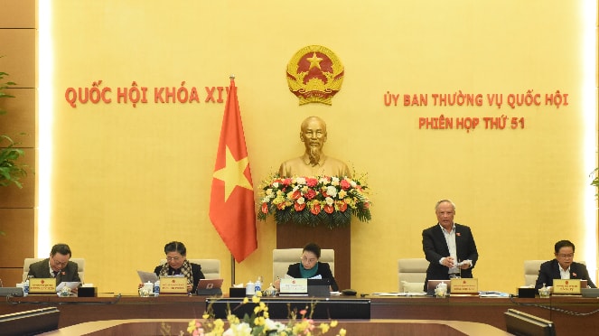 Phó Chủ tịch Quốc hội Uông Chu Lưu phát biểu tại Phiên họp Ảnh: Quang Khánh